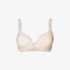 Aubade Softessence Floral-embroidered Stretch-mesh Spacer Bra -Reisi Clothing Shop R03879250 GOLDENBEIGE M