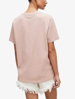 AllSaints Pippa Boyfriend Cotton-jersey T-shirt 10 AllSaints Pippa Boyfriend Cotton-jersey T-shirt -Reisi Clothing Shop R03879750 SOFTPINK ALT03