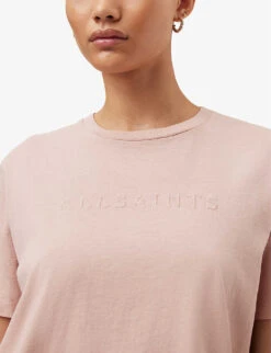 AllSaints Pippa Boyfriend Cotton-jersey T-shirt 11 AllSaints Pippa Boyfriend Cotton-jersey T-shirt -Reisi Clothing Shop R03879750 SOFTPINK ALT04