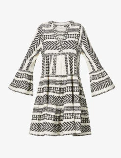 New Release 10 Devotion Twins Ella Flared-sleeve Cotton Mini Dress