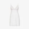 Wacoal Raffine Lace-trim Stretch-jersey Chemise -Reisi Clothing Shop R03893633 WHITE M