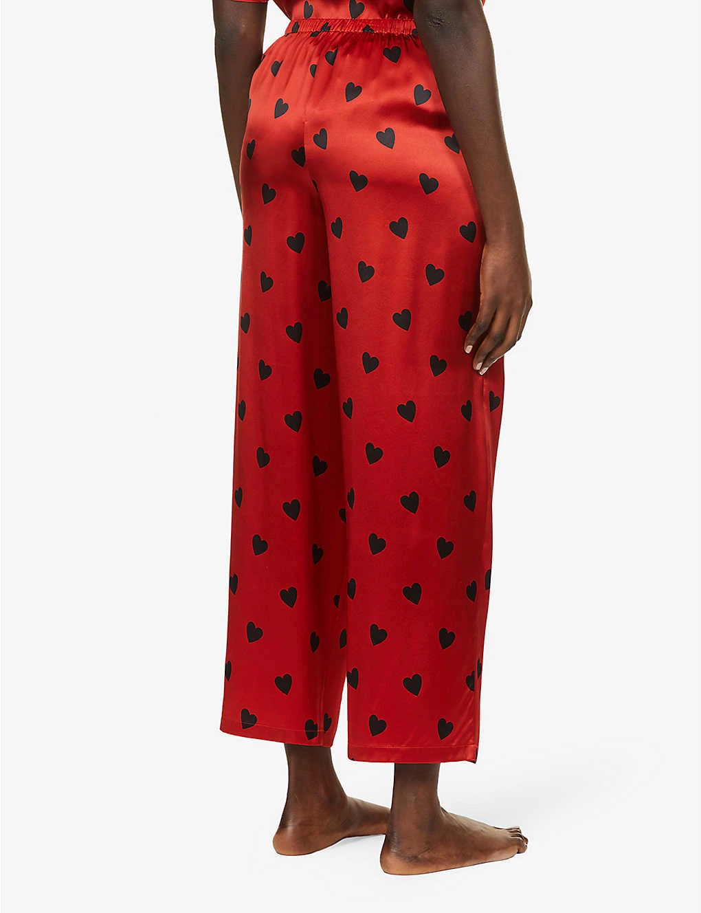 AGENT PROVOCATEUR Hart Heart-print Silk Pyjama Trousers 6 AGENT PROVOCATEUR Hart Heart-print Silk Pyjama Trousers - Image 4