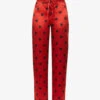 AGENT PROVOCATEUR Hart Heart-print Silk Pyjama Trousers