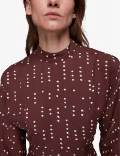 Whistles Theodora Dash Polka Dot Woven Dress -Reisi Clothing Shop R03894956 MULTICOLOURED ALT04