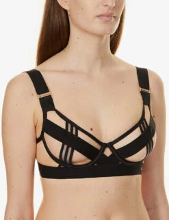 BLUEBELLA Sutton V-neck Stretch-woven Bra -Reisi Clothing Shop R03899456 BLACK ALT04