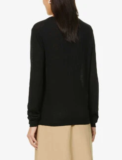 Joseph Cashair Regular-fit Cashmere Cardigan -Reisi Clothing Shop R03900702 BLACK ALT03