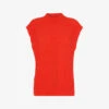 Whistles Sleeveless Cable Cotton And Wool Blend Jumper -Reisi Clothing Shop R03904115 RED M