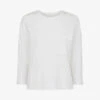 Whistles Dropped Shoulder Cotton-jersey Top -Reisi Clothing Shop R03904906 WHITE M