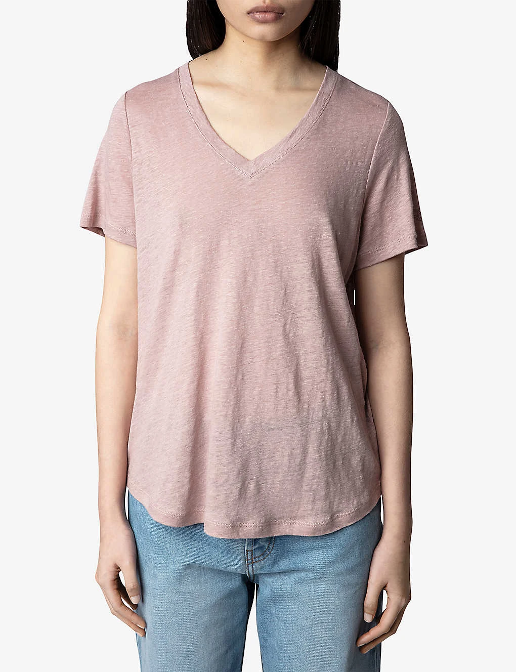 Zadig & Voltaire Atia Wings V-neck Linen T-shirt 5 Zadig & Voltaire Atia Wings V-neck Linen T-shirt - Image 3