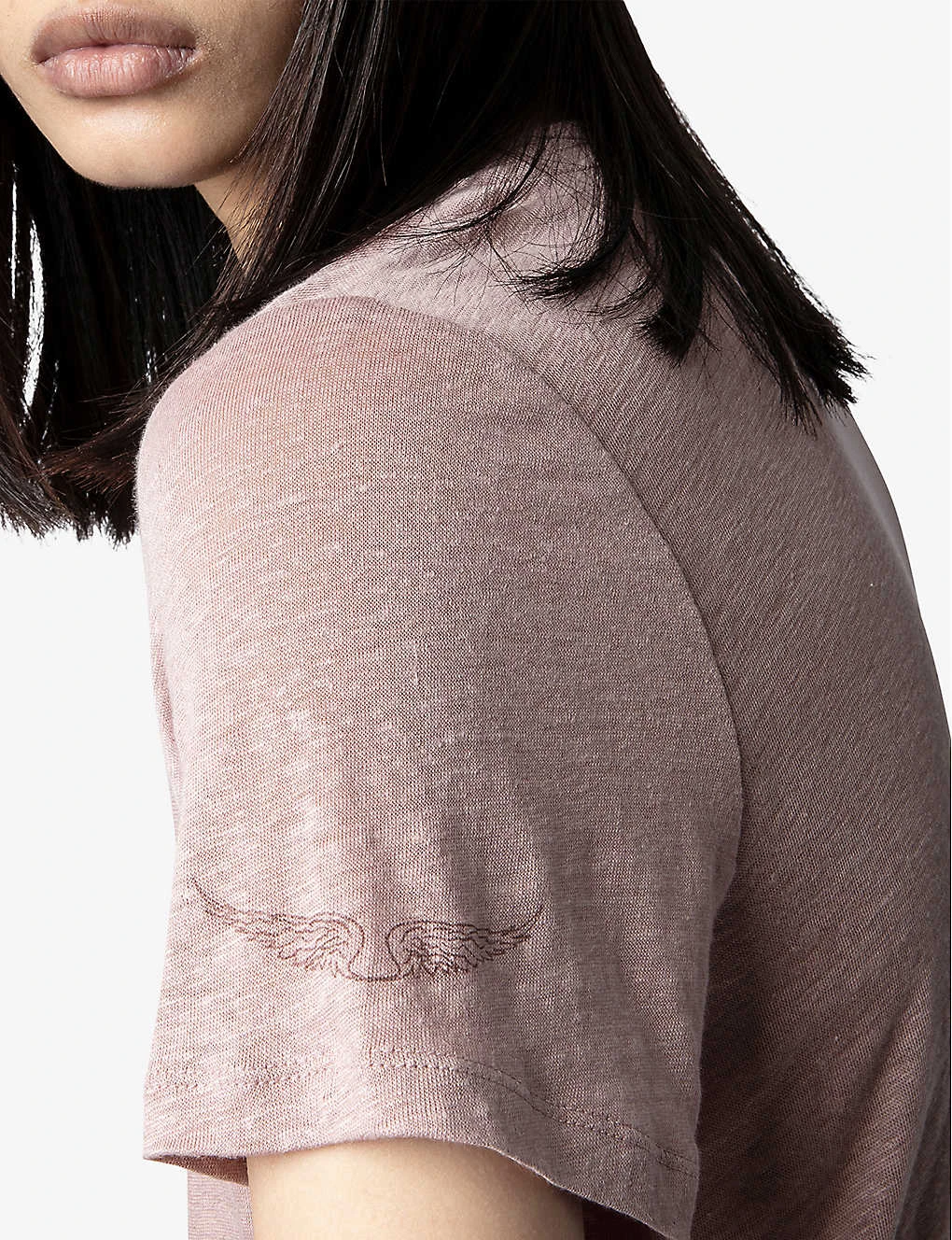 Zadig & Voltaire Atia Wings V-neck Linen T-shirt 7 Zadig & Voltaire Atia Wings V-neck Linen T-shirt - Image 5
