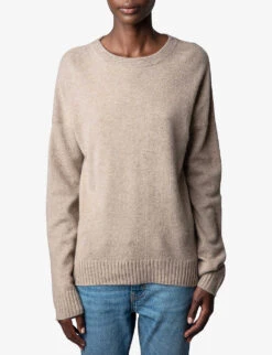 Zadig & Voltaire Cici Patch Cashmere Jumper -Reisi Clothing Shop R03909591 FICELLE ALT02