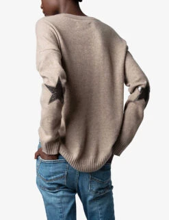 Zadig & Voltaire Cici Patch Cashmere Jumper -Reisi Clothing Shop R03909591 FICELLE ALT03