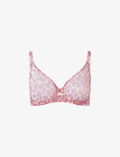 AGENT PROVOCATEUR Lucky Leopard-print Mesh Bra