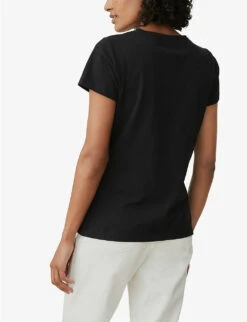 Everyday Regular-fit Stretch Organic-cotton T-shirt -Reisi Clothing Shop R03924149 BLACK ALT02