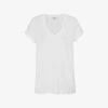 Reiss Luana V-neck Cotton-jersey T-shirt -Reisi Clothing Shop R03925919 WHITE M