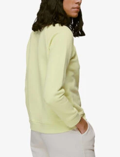 Whistles Voila-embroidered Cotton Sweatshirt -Reisi Clothing Shop R03936184 LIME ALT03