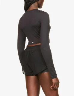 Alosoft Finesse Slim-fit Stretch-jersey Top -Reisi Clothing Shop R03938605 BLACK ALT03