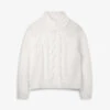 High-neck Cable-knit Jumper -Reisi Clothing Shop R03941544 WINTERWHTE M