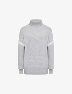 Reiss Nova Colour-block Knitted Wool-blend Jumper