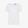 Whistles Matilda Broderie-anglaise Organic-cotton T-shirt -Reisi Clothing Shop R03946314 WHITE M