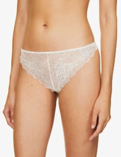 Wacoal Lace Perfection Stretch-lace Tanga Briefs -Reisi Clothing Shop R03956982 GARDENIA ALT02