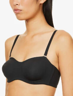 Wacoal Accord Strapless Stretch-woven Bra -Reisi Clothing Shop R03957025 BLACK ALT04
