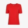 Whistles Rosa Round-neck Cotton T-shirt -Reisi Clothing Shop R03958303 RED M