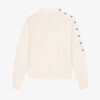 Maje Mandarine Funnel-neck Ribbed Cashmere Jumper