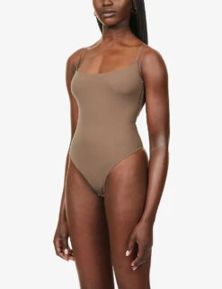 Fits Everybody Scoop-neck Stretch-jersey Body -Reisi Clothing Shop R03958589 UMBER ALT02