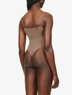 Fits Everybody Scoop-neck Stretch-jersey Body -Reisi Clothing Shop R03958589 UMBER ALT03