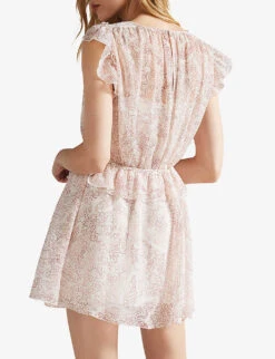 Ted Baker Evelyna Printed Woven Mini Dress -Reisi Clothing Shop R03959910 IVORY ALT03