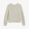 Ted Baker Dorras Cotton-blend Boucle Jumper -Reisi Clothing Shop R03959912 NATURAL M