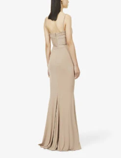 Milena Corset Stretch-jersey Maxi Dress -Reisi Clothing Shop R03959987 ALMOND ALT03