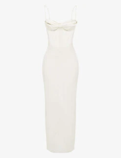 Charmaine Corset Satin Maxi Dress