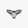 AGENT PROVOCATEUR Mirabelle Floral-embroidered Mid-rise Mesh Thong