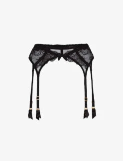 AGENT PROVOCATEUR Rozlyn High-rise Lace Suspenders
