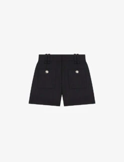 Maje Ilena Pinstripe High-rise Stretch-woven Shorts