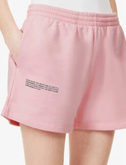 365 Signature High-rise Organic-cotton Sweat Shorts -Reisi Clothing Shop R03972141 SAKURAPINK ALT04