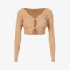 Jacquemus Le Cardigan Alzou V-neck Mohair-blend Cardigan -Reisi Clothing Shop R03972589 BEIGE M