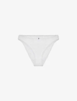 Pack Of Three Pointelle High-rise Organic-cotton Briefs -Reisi Clothing Shop R03973092 WHITE ALT02