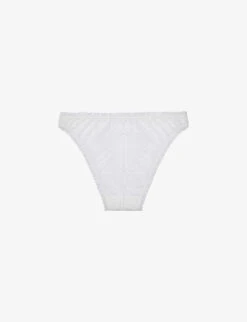 Pack Of Three Pointelle High-rise Organic-cotton Briefs -Reisi Clothing Shop R03973092 WHITE ALT03