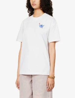 Hotchpotch Arrow Logo-print Cotton-jersey T-shirt -Reisi Clothing Shop R03974552 WHITEMULTICOLOUR ALT02