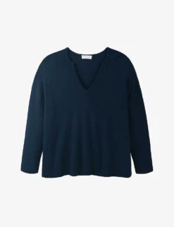 Oversized V-neck Wool-blend Jumper