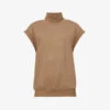ESSENTIALS High-neck Brand-badge Cotton-blend Top -Reisi Clothing Shop R03991646 WOOD M