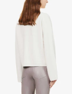 Joseph Collar Wool Cardigan -Reisi Clothing Shop R03996020 IVORY ALT03