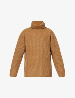 Joseph Roll-neck Split-sides Wool Jumper