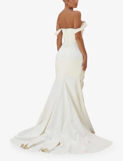 Delphine Sleeveless Satin Maxi Dress -Reisi Clothing Shop R03998257 IVORY ALT03