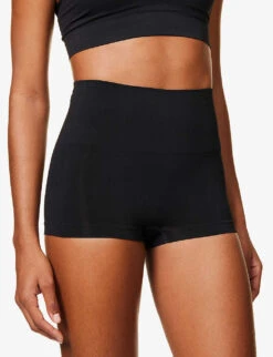 Spanx EcoCare High-rise Stretch-woven Boxer Briefs -Reisi Clothing Shop R04004273 VERYBLACK ALT02