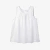 Sleeveless Linen Top -Reisi Clothing Shop R04004429 WHITE M