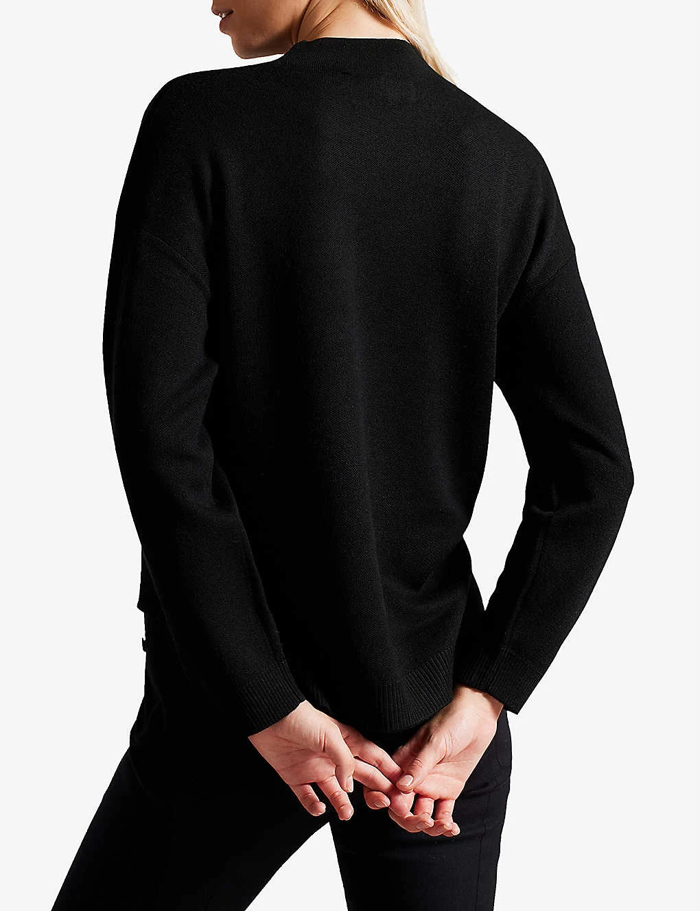 Ted Baker Elonia Logo-embroidered Mock-neck Stretch-knit Jumper 6 Ted Baker Elonia Logo-embroidered Mock-neck Stretch-knit Jumper - Image 4
